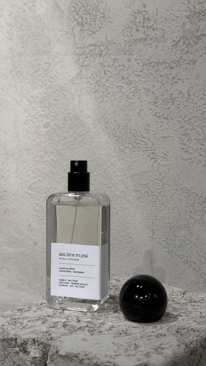 Ambre Royal eau de parfum bottle  Echo Notes oriental fragrance