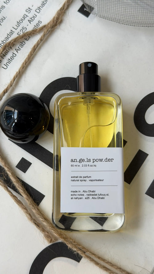 Angels' Powder perfume by Echo Notes Laboratory Perfumes, close-up detail