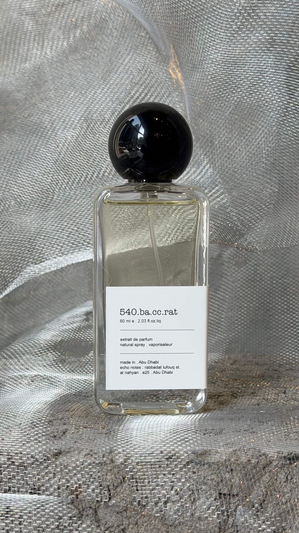 Baccarat Rouge 540 eau de parfum bottle  Echo Notes oriental floral fragrance