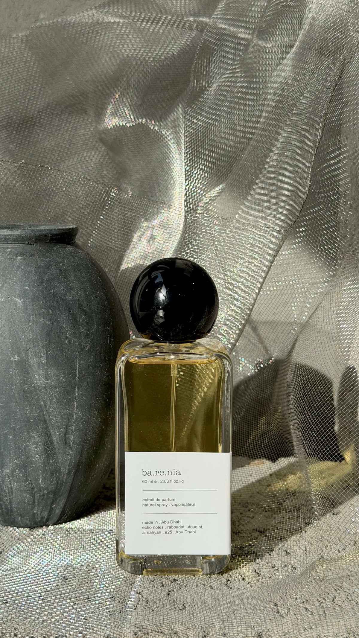 Barénia eau de parfum bottle — Echo Notes chypre fragrance