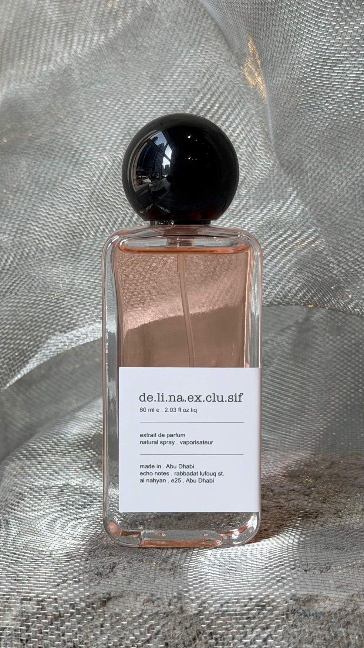 Delina Exclusif eau de parfum bottle Echo Notes oriental oud fragrance