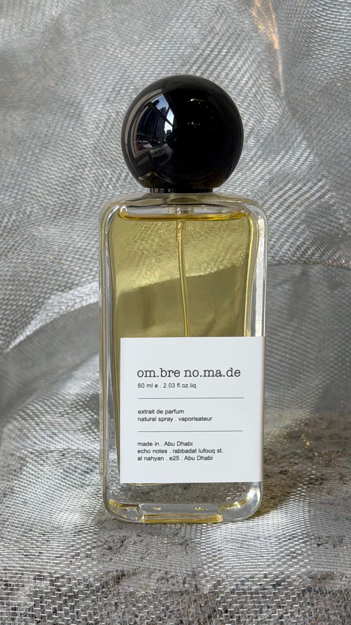 Ombre Nomade eau de parfum bottle Echo Notes oriental woody oud fragrance