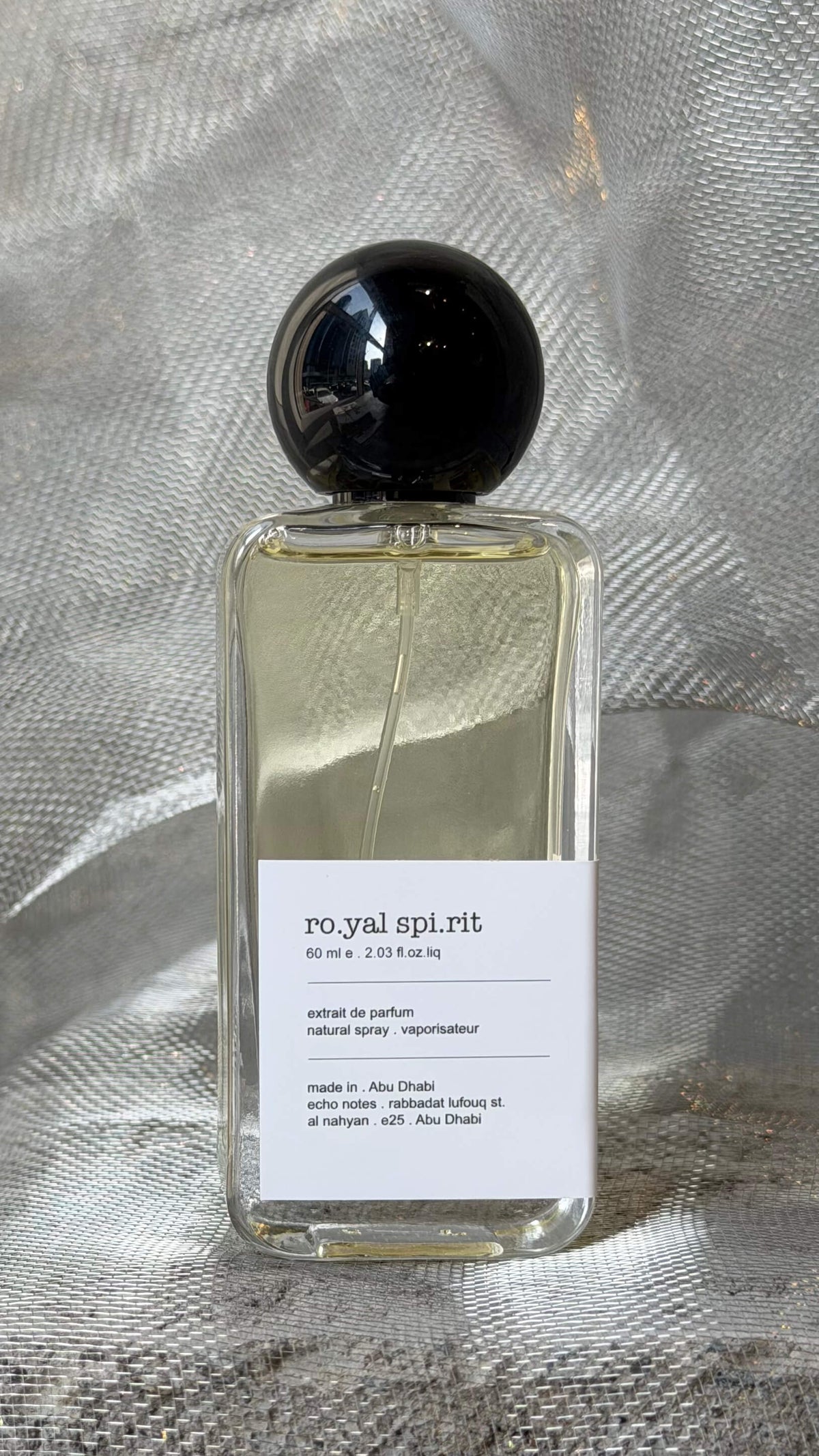 Royal Spirit eau de parfum bottle Echo Notes oriental fragrance